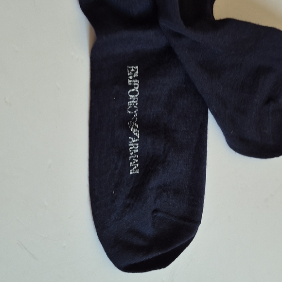 Emporio Armani Navy Blue Dress Socks Premium Accessories - Picture 4 of 5